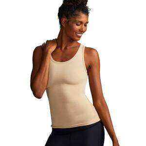 Tommie Copper Women's Lower Back Support Tank Top Compression Shirt Nude Medium
